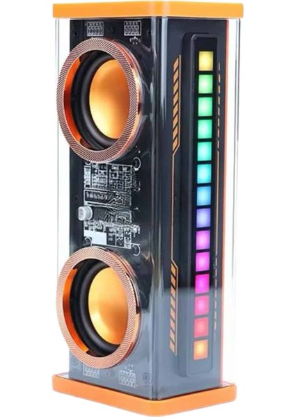 Şeffaf Mecha Taşınabilir Bluetooth Hoparlör Kablosuz Yüksek Ses Kaliteli