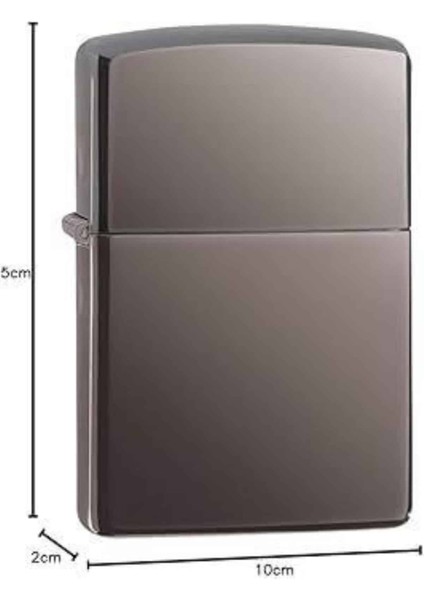 Hediyelik Zarif Zippo Model Siyah Benzinli Çakmak