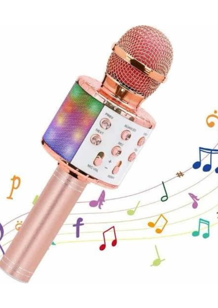 Teknorod Karaoke Mikrofon Bluetooth Bağlantılı Aux Girişli Uzun Pil Ömrü Yüksek Ses Kaliteli
