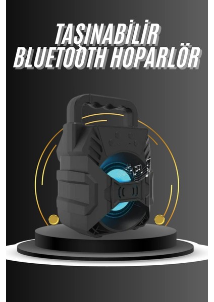 Kablosuz Bluetooth Hoparlör Ses Bombası Rgb Işıklı Taşınabilir Yüksek Ses Kaliteli