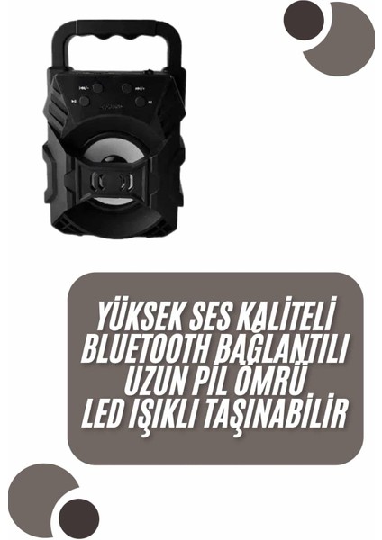 Kablosuz Bluetooth Hoparlör Ses Bombası Rgb Işıklı Taşınabilir Yüksek Ses Kaliteli