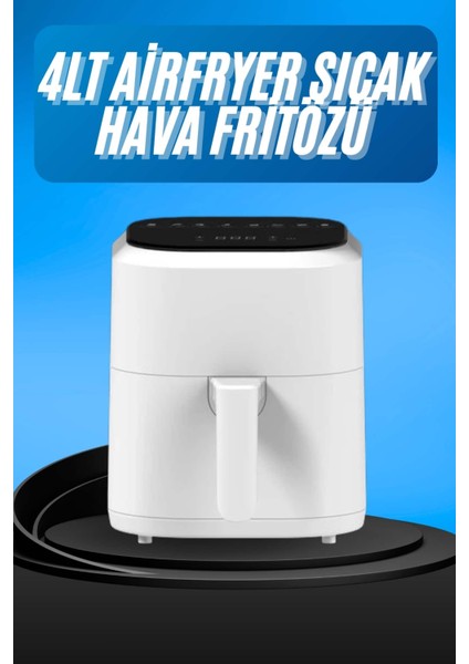 Hava Fritözü 4l Airfryer Pratik Uzun Ömürlü Yağsız Pişirme Taşınabilir