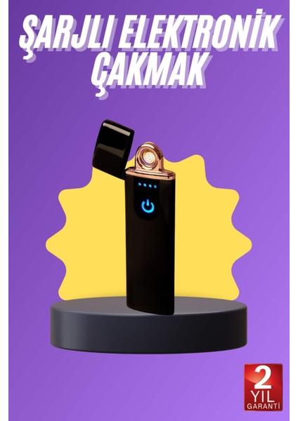 USB Şarjlı Alevsiz Çakmak Elektronik Çakmak Kamp Çakmağı