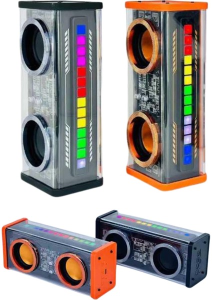 Yüksek Ses Kaliteli Kablosuz 5.0 Bluetooth Hoparlör Rgb Işıklı