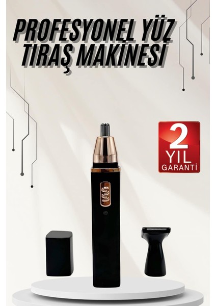 Kulak Burun Tıraş Makinesi Taşınabilir Şarjlı 3 Başlıklı