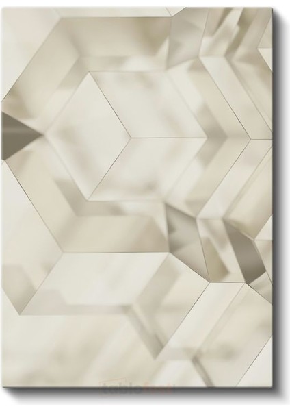 Boyutlar Arası - Minimalist Geometrik Altıgen Yapılar Kanvas Tablo