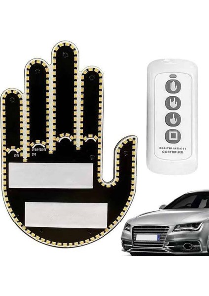 Teknorod El Orta Parmak LED Kumandalı Araç Içi Reflektör Arka Cam El Simgesi modelleri