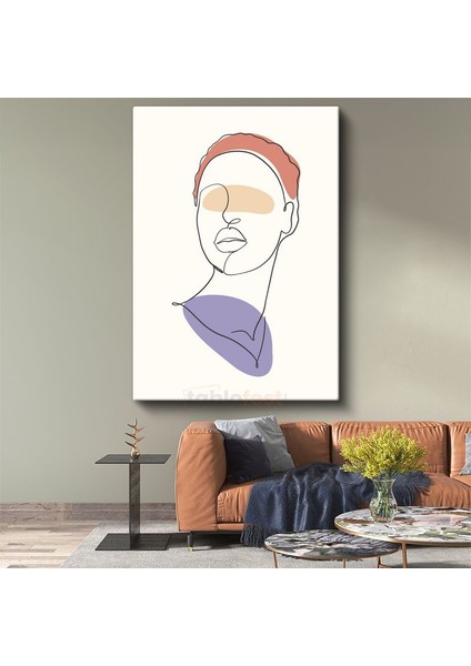 Modern Silüet - Minimalist Kadın Portresi Kanvas Tablo