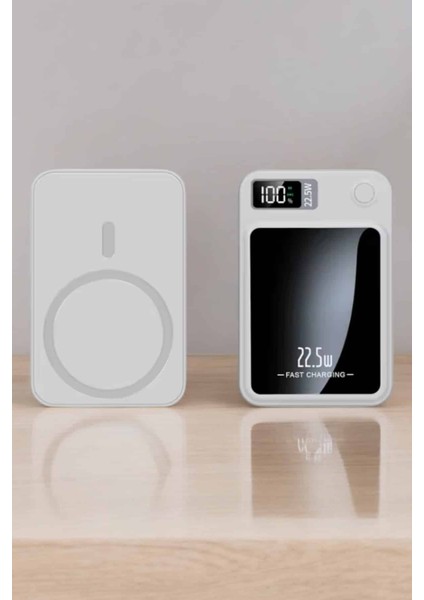 Ios Uyumlu 22.5W Hızlı Şarj Magsafe Powerbank Dijital Göstergeli 10.000 Mah