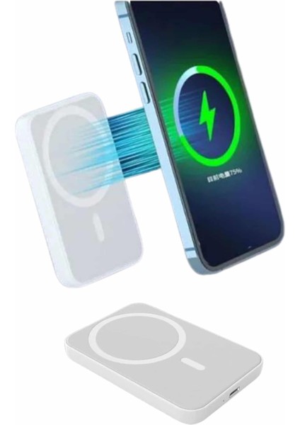 Ios Uyumlu Magsafe Kablosuz 15W Şarj Powerbank Magesafe