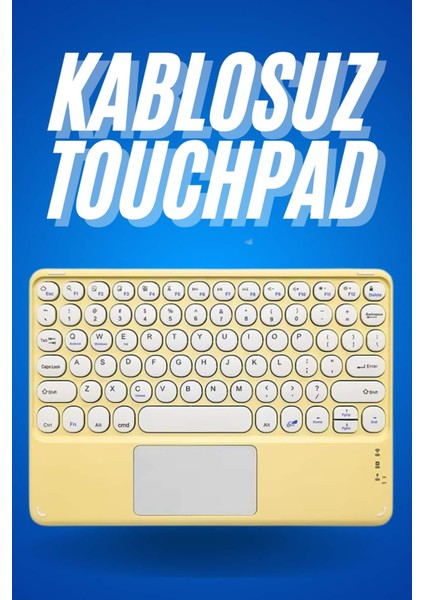 Bluetooth Touchpad Klavye Ultra Ince Taşınabilir Q Klavye