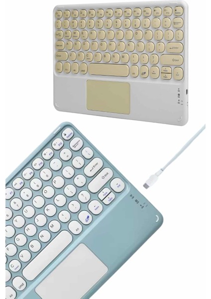 Bluetooth Touchpad Klavye Ultra Ince Taşınabilir Q Klavye