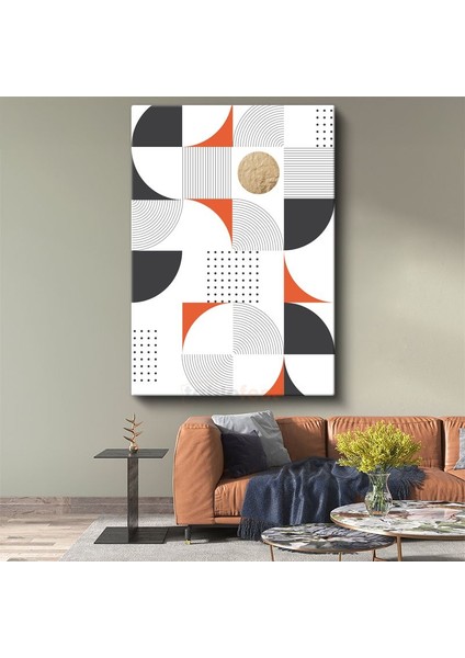 Geometrik Denge - Minimalist Çizgiler ve Daireler Kanvas Tablo