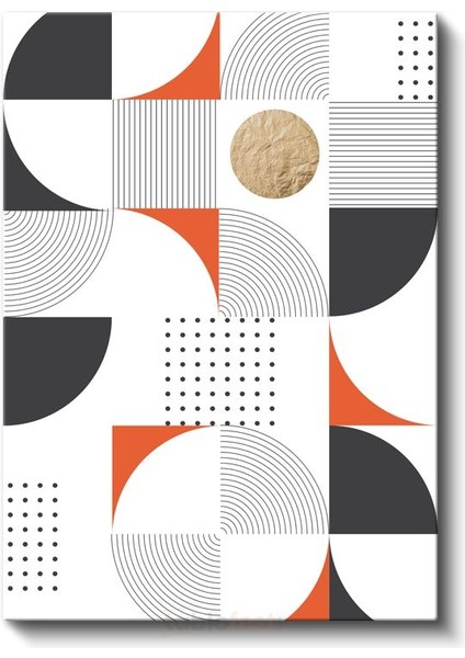 Geometrik Denge - Minimalist Çizgiler ve Daireler Kanvas Tablo fiyatları