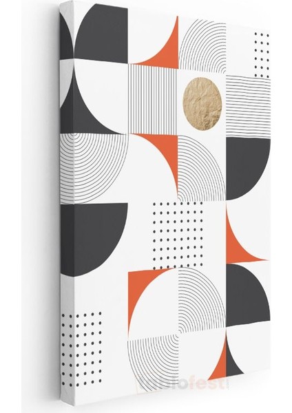 Geometrik Denge - Minimalist Çizgiler ve Daireler Kanvas Tablo modelleri