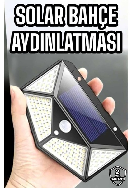 Teknorod Güneş Enerjili Bahçe Aydınlatma Lambası Solar 100 LED Lamba