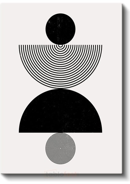 Geometrik Harmoni - Minimalist Siyah Beyaz Desen Kanvas Tablo fiyatları