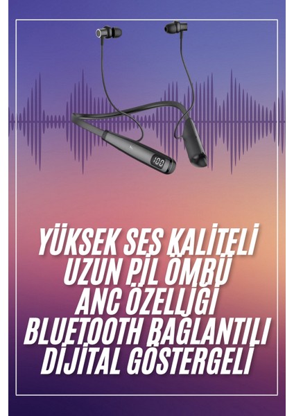 Boyun Askılı 100 Saat Kablosuz Kulaklık Göstergeli Bluetooth Kulaklık modelleri
