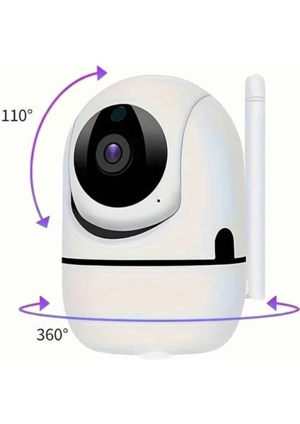 Baby Kamera Kablosuz 720P Beyaz 360 Derece Wifi Kamera Full Hd 1080P indirimleri