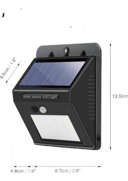 Teknorod Solar Güneş Enerji Panelli Sensörlü Lamba Enerji Tasarruflu
