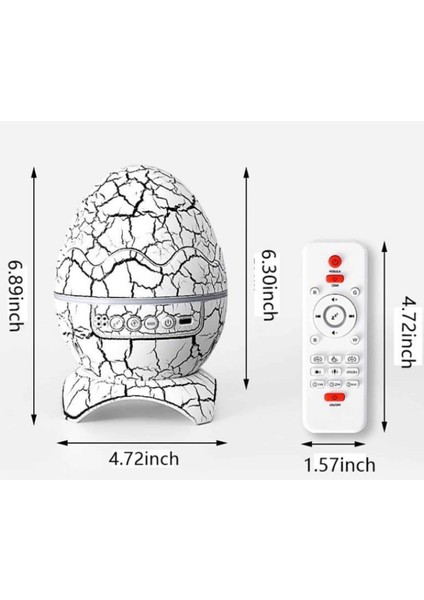 Teknorod Yumurta Şeklinde Su Dalgalı Bluetooth Speaker Lamba Renkli Şarjlı