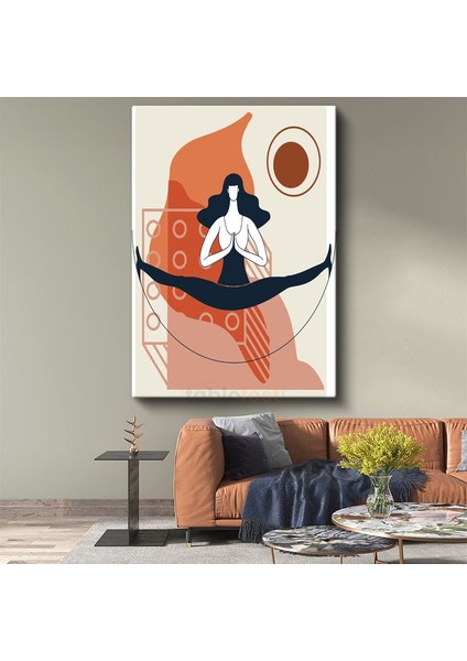 Ruhsal Denge - Minimalist Meditasyon Figürü Kanvas Tablo