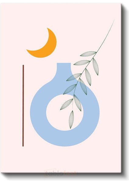 Ay Işığı - Minimalist Geometrik Kompozisyon Kanvas Tablo fiyatları