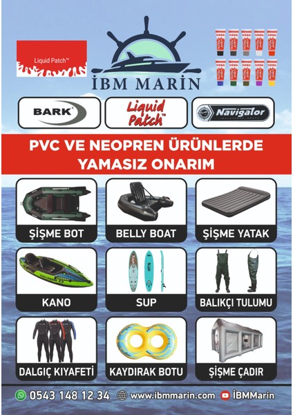 Sıvı Pvc Yama şişme bot yapıştırıcı