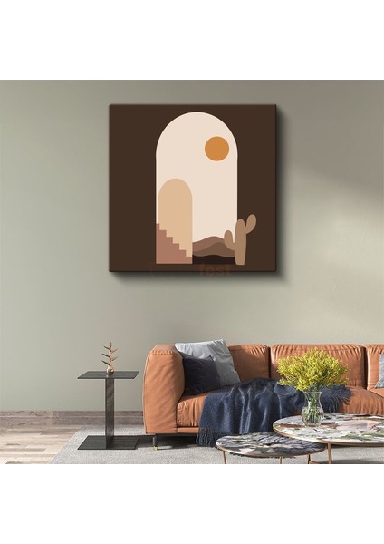 Çöl Mimarisi - Minimalist Geometrik Formlar Kanvas Tablo