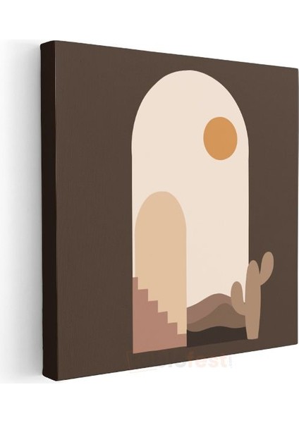 Çöl Mimarisi - Minimalist Geometrik Formlar Kanvas Tablo modelleri