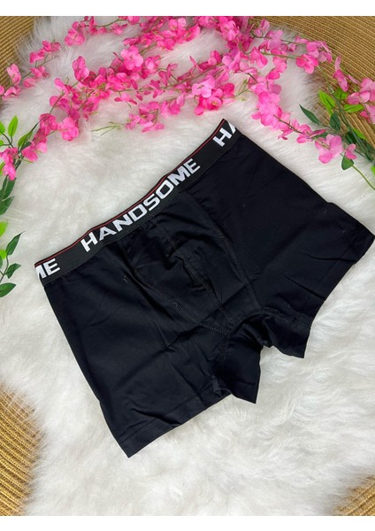 Handsome Düz Renk Erkek Boxer Siyah