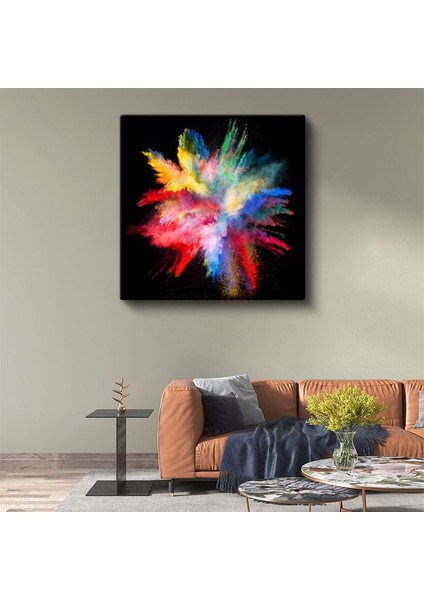 Renkli Galaksi - Dinamik Patlama Efekti Kanvas Tablo
