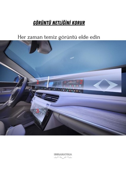 Togg T10X Ekran Koruyucu Dijital Gösterge Bilgi Multimedya Uyumlu Bütün Set 9h Nano Ekran Koruyucu fiyatları