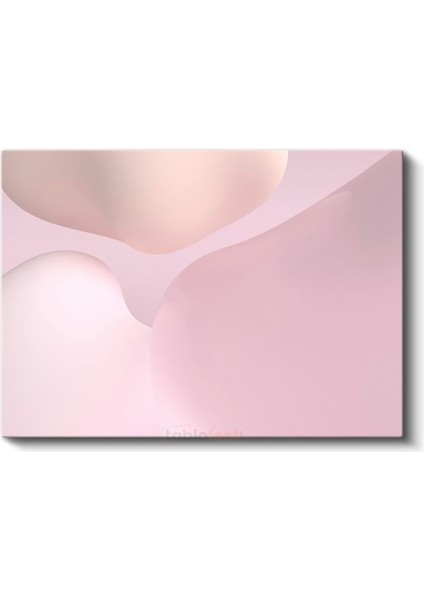 Pembe Soyut - Yumuşak Geçişli Minimalist Formlar Kanvas Tablo