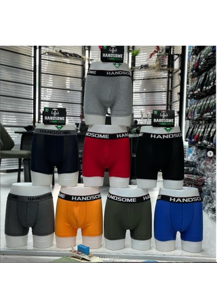 Handsome Düz Renk Erkek Boxer Lacivert
