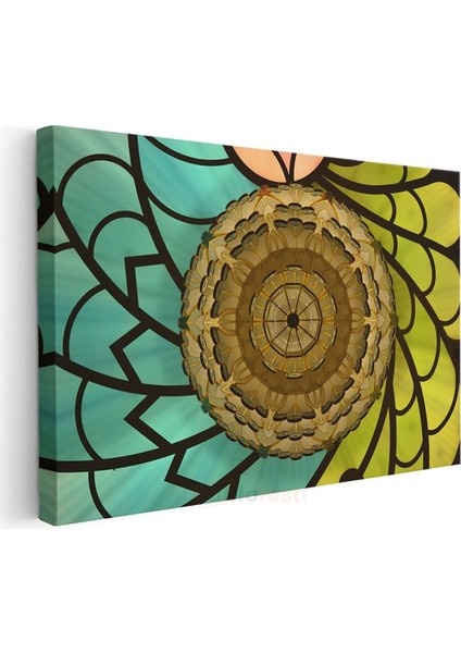 Mandala Denge - Geometrik Dairesel Desen Kanvas Tablo modelleri