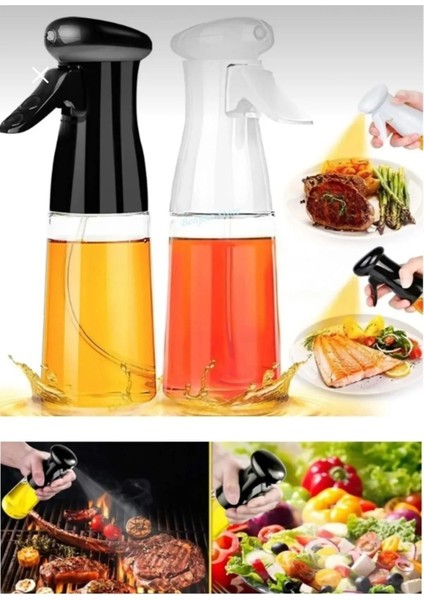 220 ml Airfryer Pişirme Öncesi Sprey Püskürtmeli Sprey Cam Şişe Zeytinyağı Sirke Yağ Püskürtücü