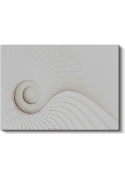 Minimalist Spiral - Beyaz Tonlarda Sonsuzluk Formu Kanvas Tablo fiyatları