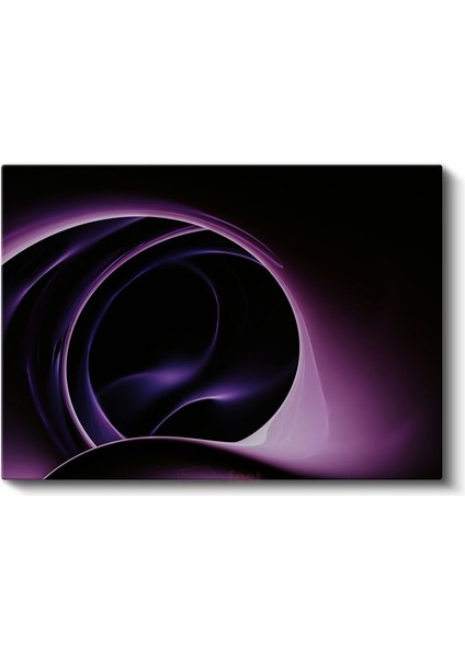 Mor Spiral - Minimalist Geometrik Soyut Kanvas Tablo