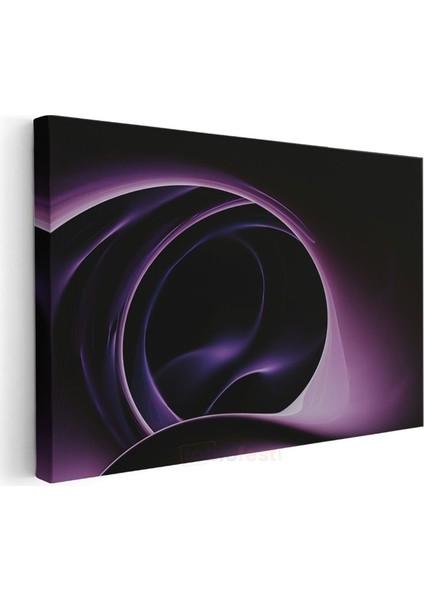 Mor Spiral - Minimalist Geometrik Soyut Kanvas Tablo