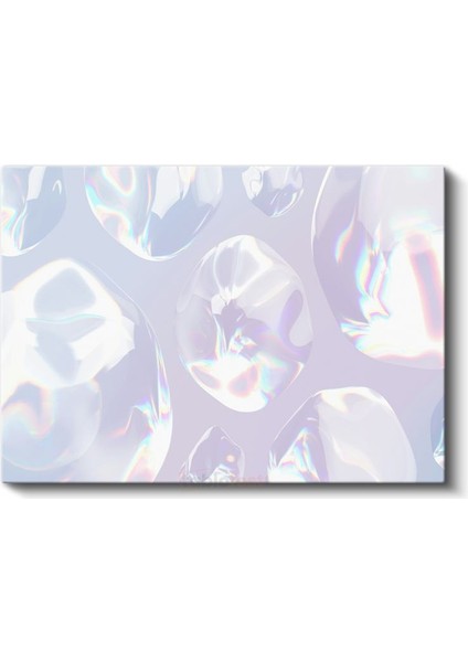 Holografik Evren - Işıltılı Oval Formlar Kanvas Tablo fiyatları