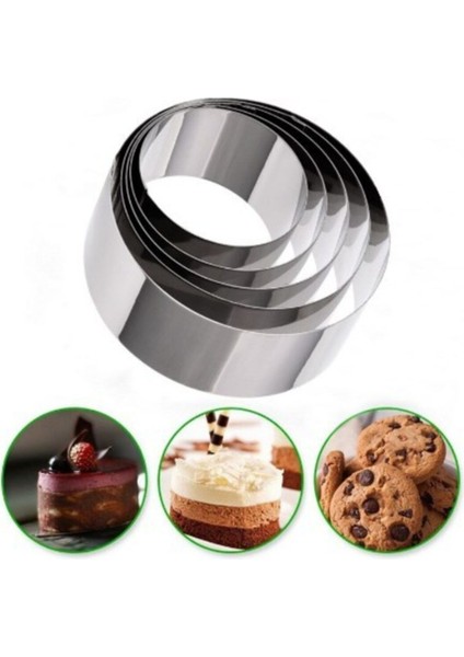 Yuvarlak Kek Kalıbı 5 Li Set Derinlik 8 cm fiyatları