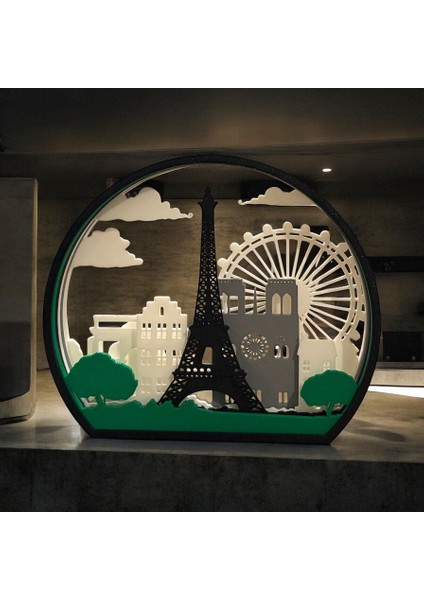 Paris Temalı Dekoratif Masa Üstü Obje – 21.5 x 4.5 x 18 cm