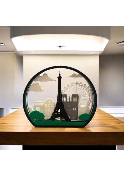 Paris Temalı Dekoratif Masa Üstü Obje – 21.5 x 4.5 x 18 cm
