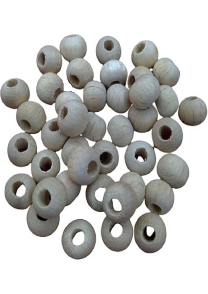 6 mm Ham Işlenmemiş Ahşap Boncuk - 80 Grm. ( ± 700 Adet)