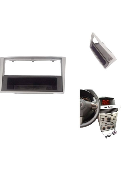 Opel Astra Corsa H.a.d Kasalara Uyumlu Normal Teyp ve Dabıl Teyp Çerçevesi Gri Renk