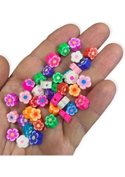 25 Adet 10MM Polimer Kil Fimo Karışık Renkli Papatya Boncuk,takı Yapımı fiyatları