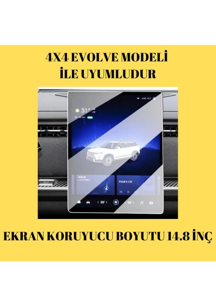 Jaecoo7 Evolve 14.8 Inç Navigasyon ve Dijital Gösterge Uyumlu Nano Ekran Koruyucu 2 In 1 (4x4) indirimleri