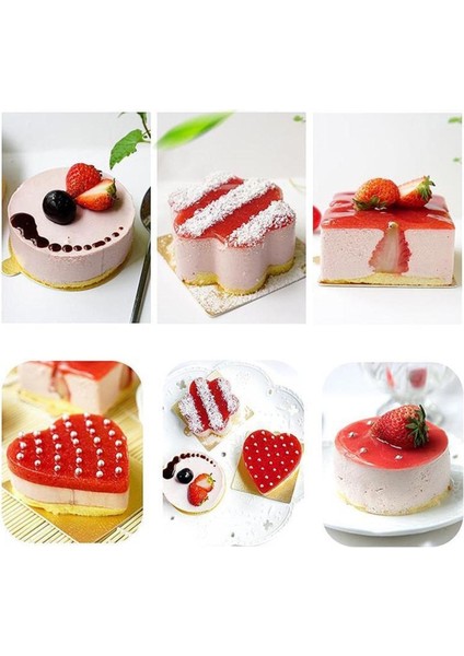 Narkalıp Kare Parfe Kek Kalıbı En-8 cm Derinlik 5 cm 2 Li Set fiyatları