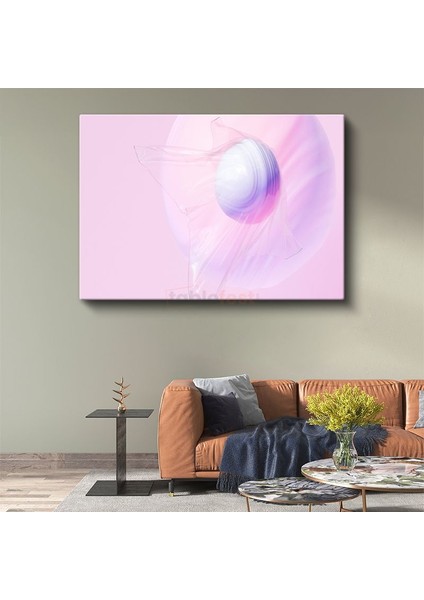 Pembe Sonsuzluk - Yumuşak Minimalist Soyut Kanvas Tablo